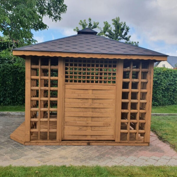 Dřevěný altán čtyřstranný tradicional 8