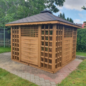 Dřevěný altán čtyřstranný tradicional 9