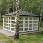 Dřevěný altán čtyřstranný výhled zimní zahrada 14 1