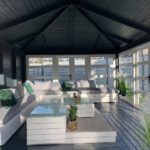 Dřevěný altán čtyřstranný výhled zimní zahrada 14 10