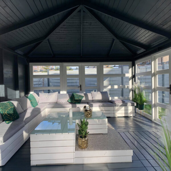 Dřevěný altán čtyřstranný výhled zimní zahrada 14 10