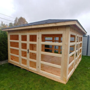 Dřevěný altán čtyřstranný výhled zimní zahrada 14 12