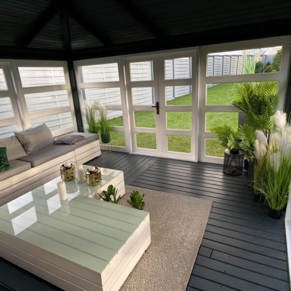 Dřevěný altán čtyřstranný výhled zimní zahrada 14 14