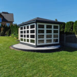 Dřevěný altán čtyřstranný výhled zimní zahrada 14 18