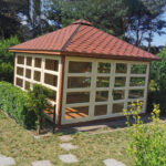 Dřevěný altán čtyřstranný výhled zimní zahrada 14 19