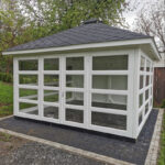 Dřevěný altán čtyřstranný výhled zimní zahrada 14 20