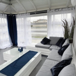 Dřevěný altán čtyřstranný výhled zimní zahrada 14 5