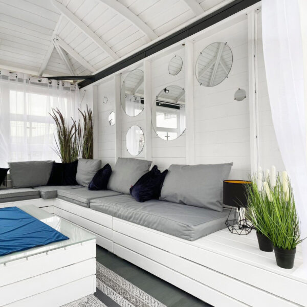 Dřevěný altán čtyřstranný výhled zimní zahrada 14 6