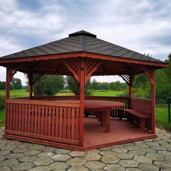 Dřevěný altán šestistranný a2 12