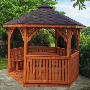 Dřevěný altán šestistranný a2