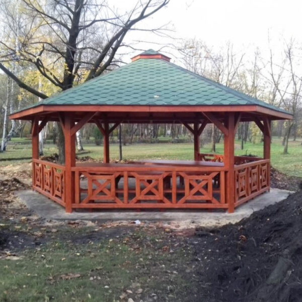 Dřevěný altán šestistranný c5a 3