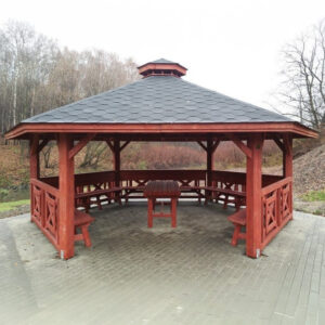 Dřevěný altán šestistranný c5a 6