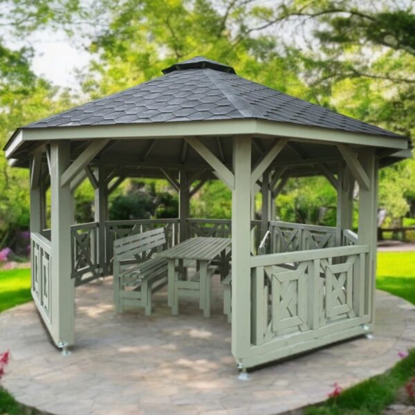 Dřevěný altán šestistranný c5a