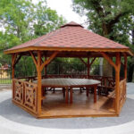 Dřevěný altán šestistranný c5a 7