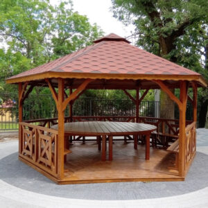 Dřevěný altán šestistranný c5a 7