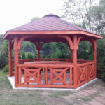 Dřevěný altán šestistranný c5a Ø6m 2