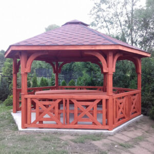 Dřevěný altán šestistranný c5a Ø6m 2