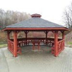 Dřevěný altán šestistranný c5a Ø6m 4