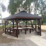 Dřevěný altán šestistranný c5a Ø6m 5