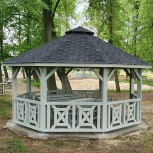 Dřevěný altán šestistranný c5a Ø6m 7