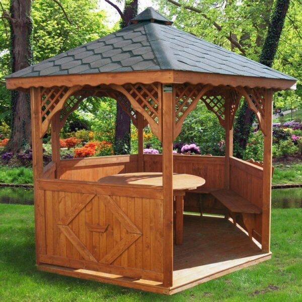 Dřevěný altán šestistranný d3 1