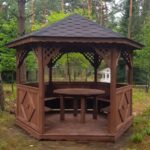 Dřevěný altán šestistranný d3 10
