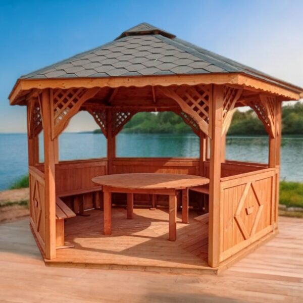 Dřevěný altán šestistranný d3 11