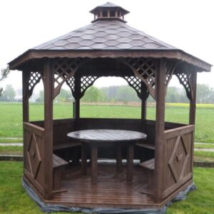 Dřevěný altán šestistranný d3 2