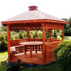 Dřevěný altán šestistranný e4 2