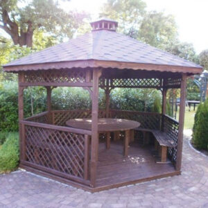 Dřevěný altán šestistranný f4a 5