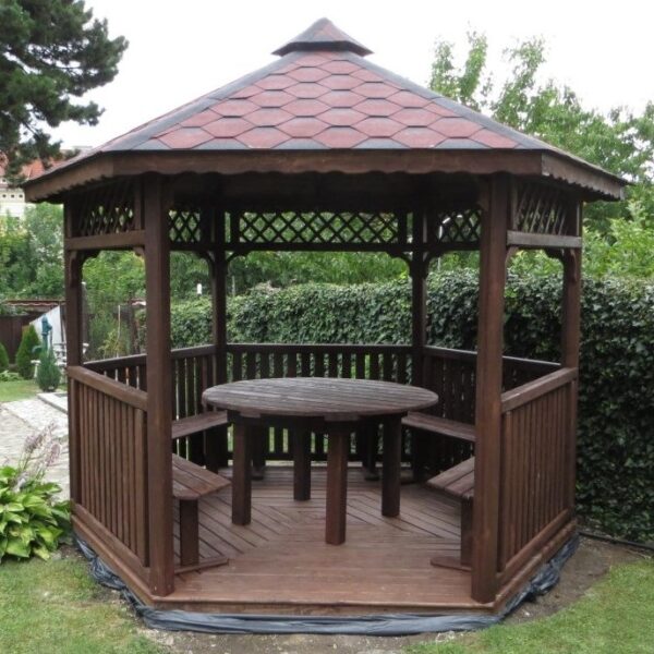 Dřevěný altán šestistranný h4c