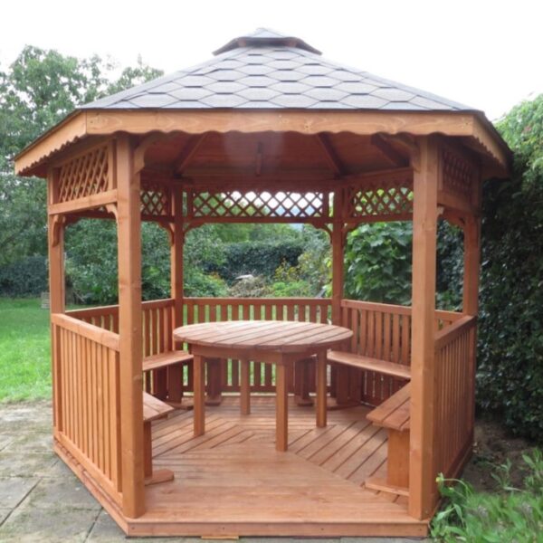 Dřevěný altán šestistranný h4c 9