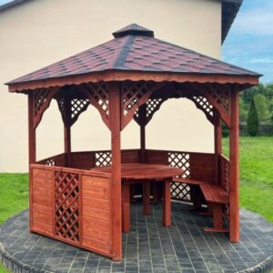 Dřevěný altán šestistranný i8 10