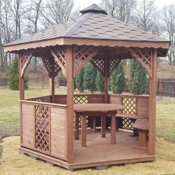 Dřevěný altán šestistranný i8 4
