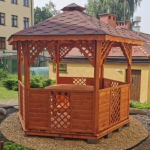Dřevěný altán šestistranný i8 7