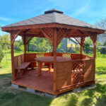 Dřevěný altán šestistranný i8 9
