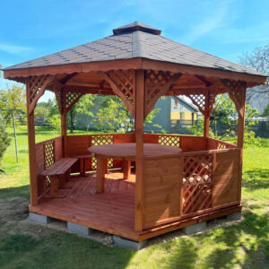 Dřevěný altán šestistranný i8 9
