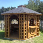 Dřevěný altán šestistranný tradicional 7