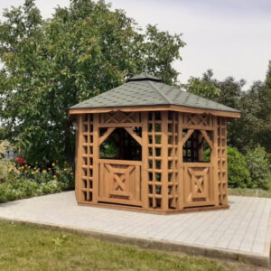 Dřevěný altán šestistranný tradicional 8