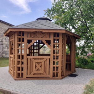 Dřevěný altán šestistranný tradicional 9