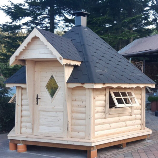 Dřevěný domek grill 10