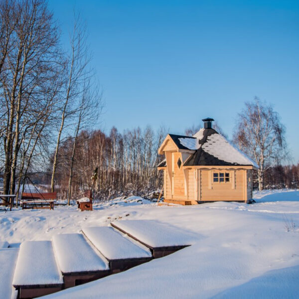 Dřevěný domek grill 8