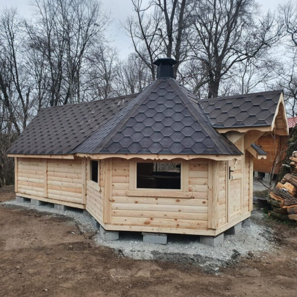 Dřevěný domek grill plus 4