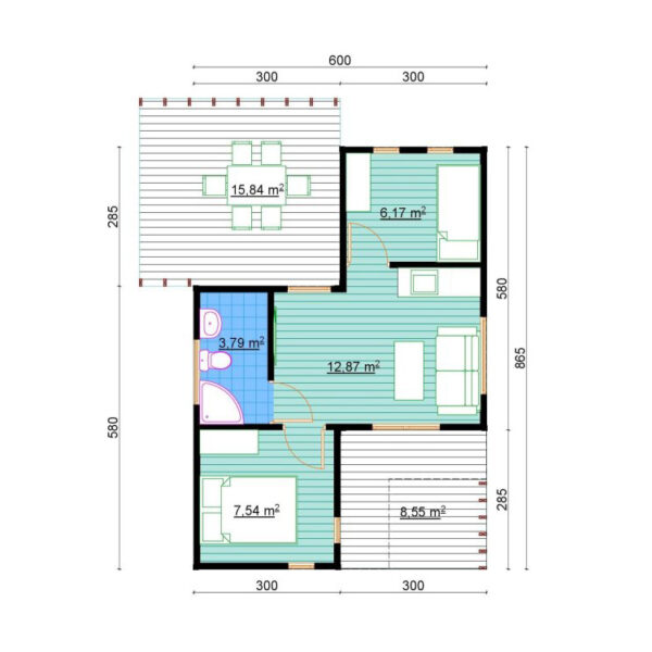 Dřevěný dům dřevostavba avokado 8