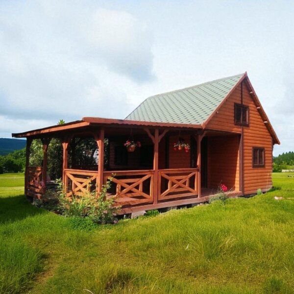 Dřevěný dům dřevostavba bŘÍza terasa