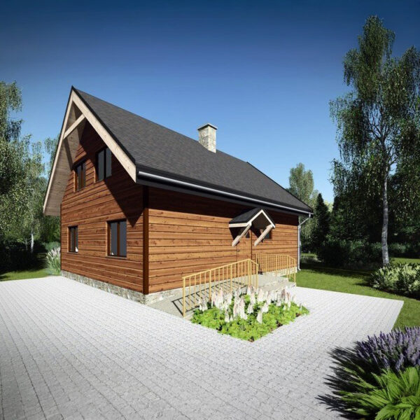 Dřevěný dům dřevostavba jalovec 1