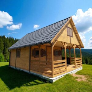 Dřevěný dům dřevostavba morava