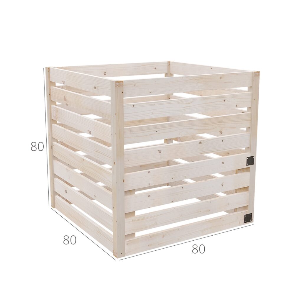 Dřevěný kompostér koncept 80x80 cm 2