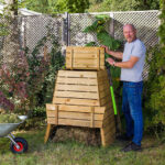 Dřevěný kompostér pyramida 1