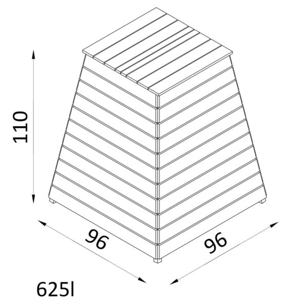 Dřevěný kompostér pyramida 4